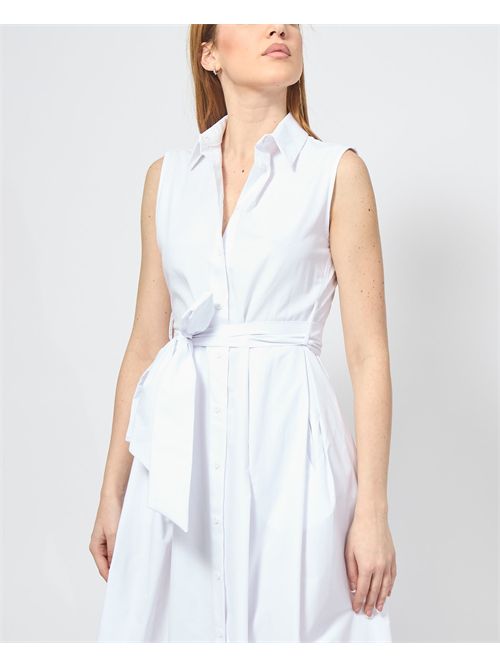 Robe midi en coton mélangé Silvian Heach pour femme SILVIAN HEACH | GPP25450VEWHITE